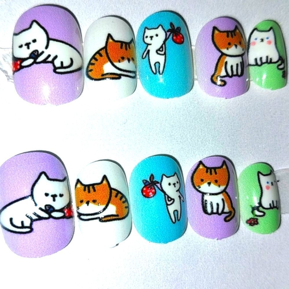 Kids custom 10pc press on nails for girls and teens